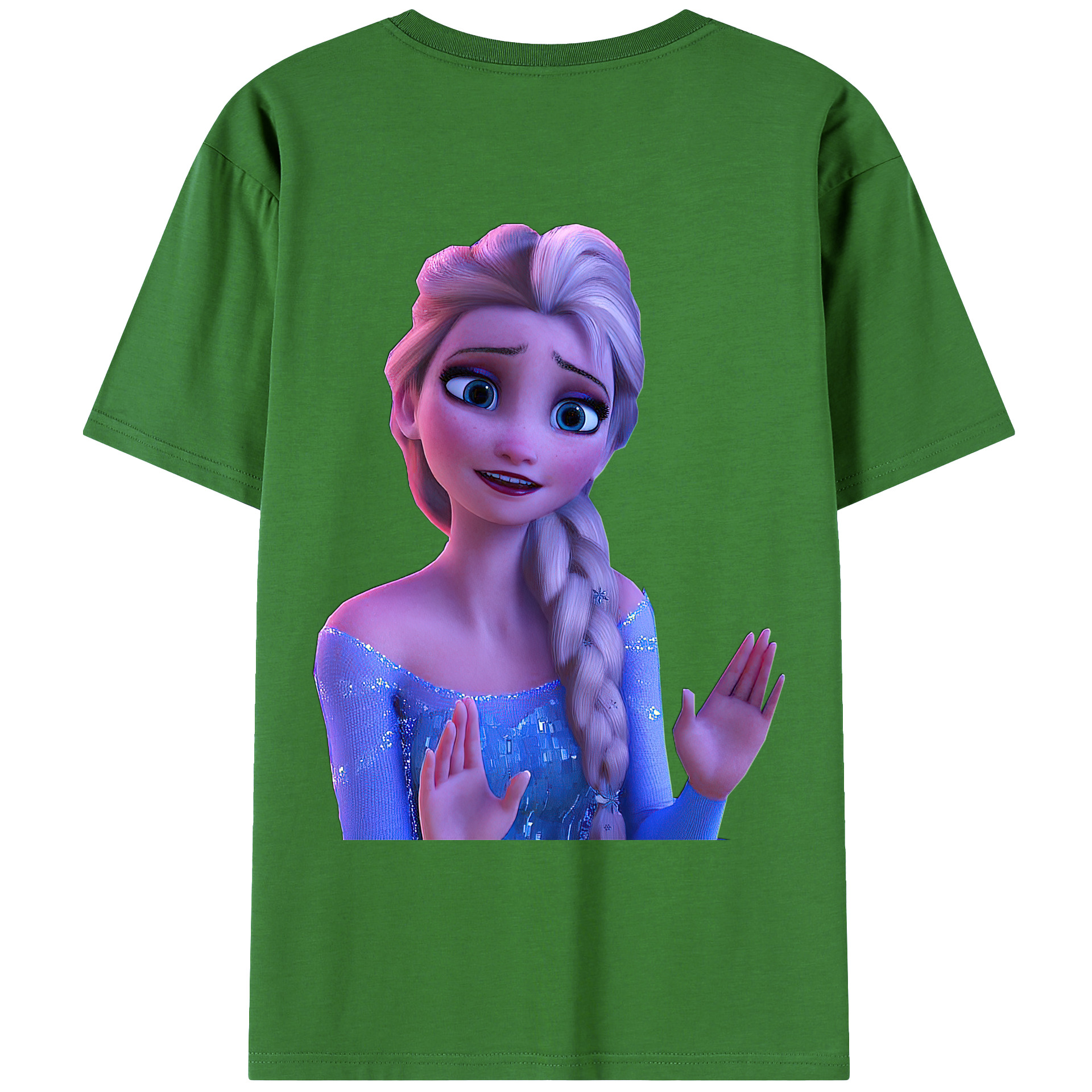 （画像用） アナと雪の女王 アンナ エルサ Frozen Anna Elsa レディース半袖Tシャツ(バックプリント)